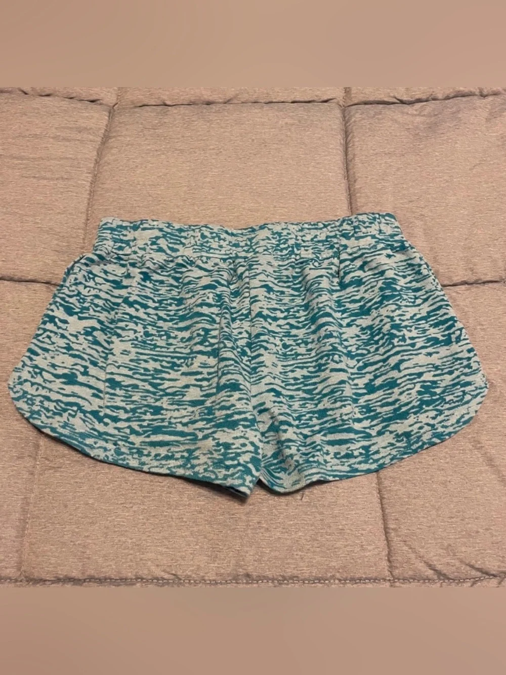 💰5 for 25! Light Teal Patterned Women's Sweat Shorts